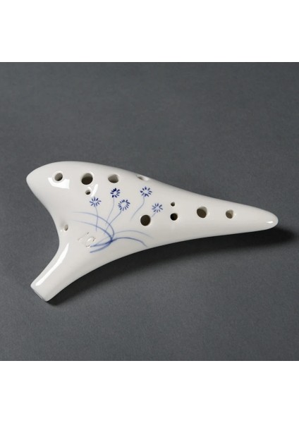 Tip 2 Stili Klasik Müzik Aleti Seramik Ocarina 12 Delikli Fırında Ateşlenen Seramik Alto C Boyalı Ocarina Flüt (Yurt Dışından)