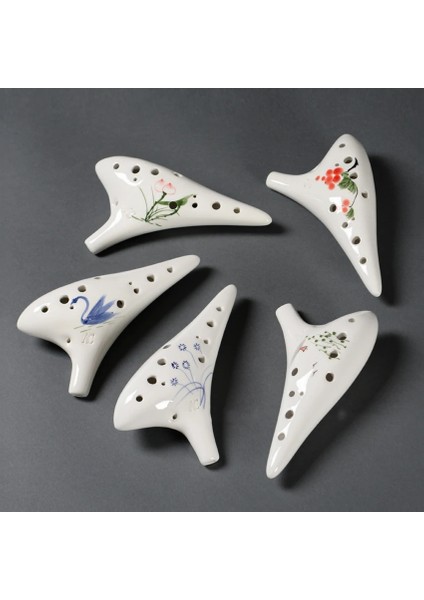 Tip 2 Stili Klasik Müzik Aleti Seramik Ocarina 12 Delikli Fırında Ateşlenen Seramik Alto C Boyalı Ocarina Flüt (Yurt Dışından) fiyatları