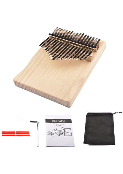 Kalinba Aksesuar B Stili Ahşap Başparmak Piyano Mbira 17 Tuşları Kalimba ile Tuning Aracı Sticker Notalar Müzik Keyifli Enstrüman Malzemeleri (Yurt Dışından)