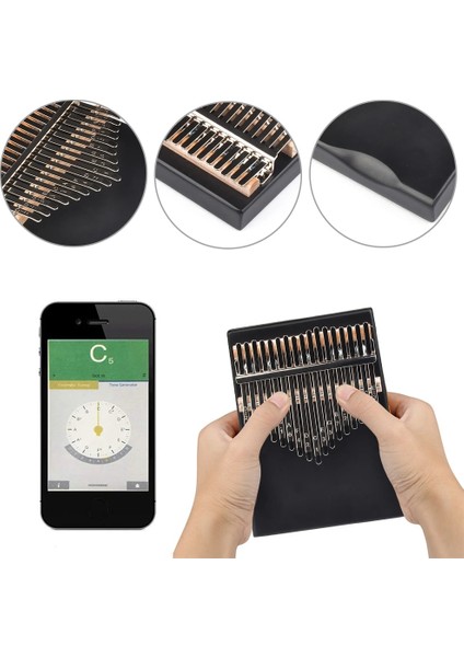 Kalinba Aksesuar B Stili Ahşap Başparmak Piyano Mbira 17 Tuşları Kalimba ile Tuning Aracı Sticker Notalar Müzik Keyifli Enstrüman Malzemeleri (Yurt Dışından) indirimleri