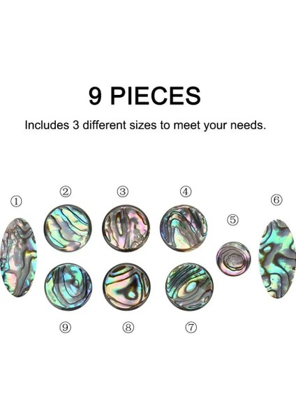 Saksafon Tuş Düğmesi Abalone Shell Sax Tuş Düğmeleri Kakma Enstrüman Aksesuarı (Yurt Dışından)