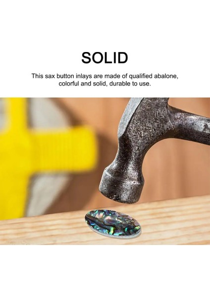 Saksafon Tuş Düğmesi Abalone Shell Sax Tuş Düğmeleri Kakma Enstrüman Aksesuarı (Yurt Dışından)