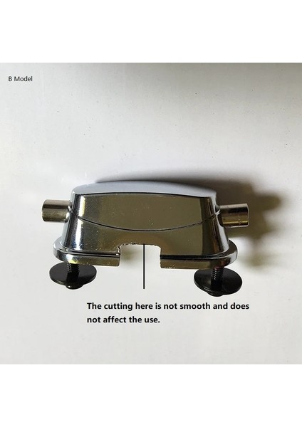 B Gümüş 51MM Stil Yüksek Li Şerit Iki Yan Pabuç Trampet Pabuçları Vidalar ve Rondelalar ile Çift Uçlu Tom Pabuç (Yurt Dışından)