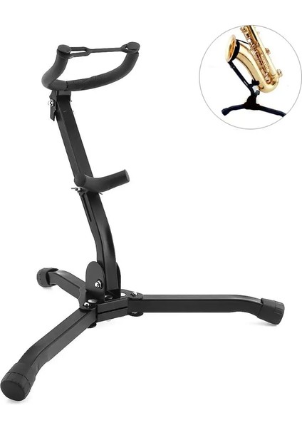 Siyah 1 Stil Katlanabilir Taşınabilir Alto Tenor Saksafon Standı Sax Tripod Tutacağı Enstrüman Saksafon Aksesuarları Alto Tenor Saksafon (Yurt Dışından)