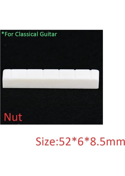 Somun 52MMX6MMX8.5MM Stili 1 Adet Gitar Eyer Somunu Değiştirme Bej Buffalo Kemik Köprü Eyer Somunu Oluklu Gitar Parçaları Aksesuarları (Yurt Dışından)