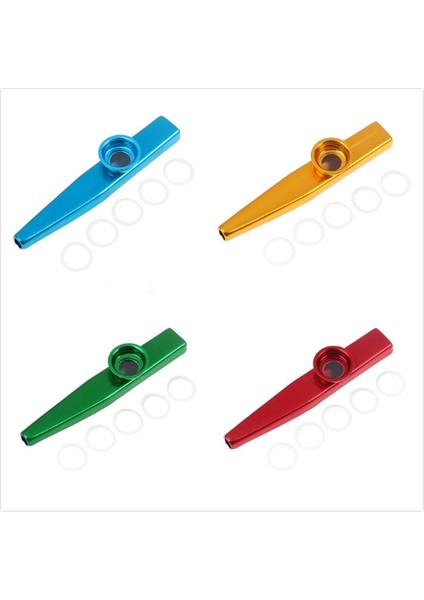 Altın Tarzı Basit Tasarım Hafif Kazoo Alüminyum Alaşımlı Metal Gitar Enstrümanı Müzik Severler Enstrüman 12CM 6 Renk Opsiyonel (Yurt Dışından)