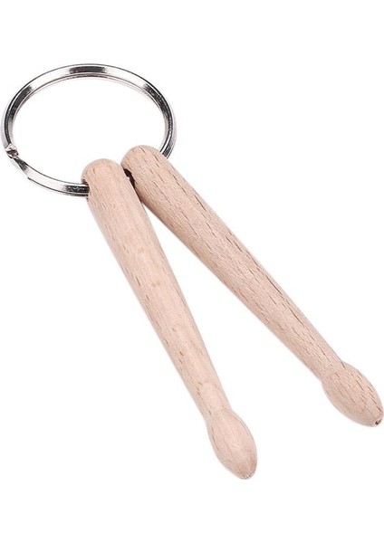 Çift Stil Mini Drumsticks Anahtarlık Kayın Davul Bateri Vurmalı Müzik Hediye (Yurt Dışından)