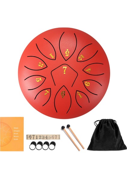Beyaz Stil Tune Dil Davul 6 Inç Çelik Dil Davul Kitleri Baget Parmak Karyolası Davul Çanta Bavul Standı Aletleri Aksesuarları ile (Yurt Dışından)
