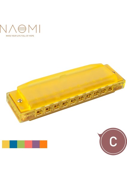 Sarı Stil Naomı Armonika Tarak Melodika C Ayar Plast Delikler Mızıka Çocuk Armonika Acemi Kullanım Çocuk Hediye (Yurt Dışından)