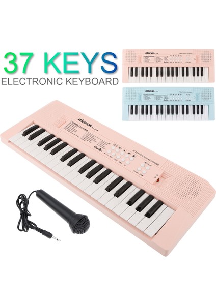 37 Tuş-Pembe Tarzı Tuşlar Elektronik Klavye Piyano Dijital Müzik Mikrofonlu Tuş Takımı Çocuk Müzikal Aydınlanma (Yurt Dışından) fiyatları