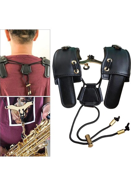 Saksafon Askı Profesyonel Omuz Koşum Yumuşak Deri Yastıklı Soprano Sax Için Boyun Askısında Stres Yok (Yurt Dışından)