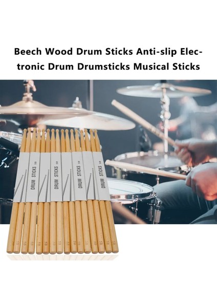 Kayın Ağacı Stili 1 Adet Baget 5b Davul Çubukları Kaymaz Sert Profesyonel Kül Ahşap Davul Çubukları Müzik Aleti Müzik Grubu Aksesuarları (Yurt Dışından) indirimleri