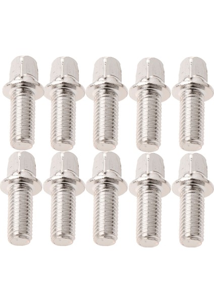 10'lu Metal Kare Şekli Başlı Bateri Kiti Pedallı Çekiç Çekiç Montaj Vidaları Gümüş Dıy (Yurt Dışından) modelleri