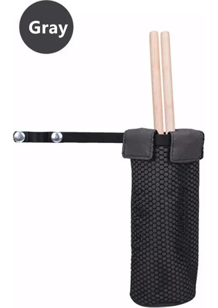 Gri Stil Taşınabilir Katı Örgü Davul Sopa Tutucu Kılıfı Su Geçirmez Drumsticks Asma Kayışı ile Saklama Çantası (Yurt Dışından)