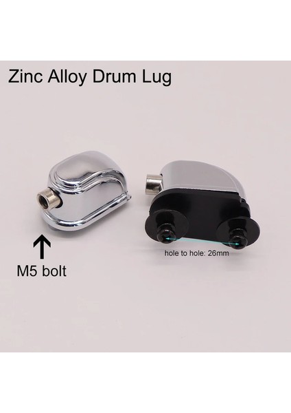 M4 26MM Stili Trampet Pabucu Tek Taraflı 2 Taraflı Tambur Pabucu Dw Tambur Pabucu Model Pabucu Tambur Tambur Aksesuarları Pullu ve Vidalı Gümüş Renk (Yurt Dışından)