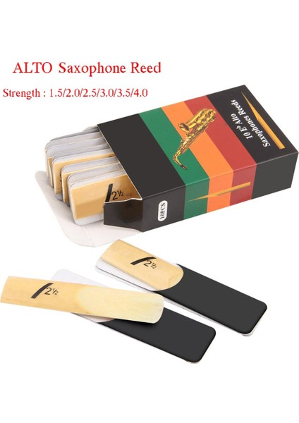 Güç 4.0 Stili 10 Paket Eb Alto Sax Saksafon Kamışları Mukavemet Saksafon Kamış Nefesli Enstrüman Parçaları Aksesuarları (Yurt Dışından) fırsatları
