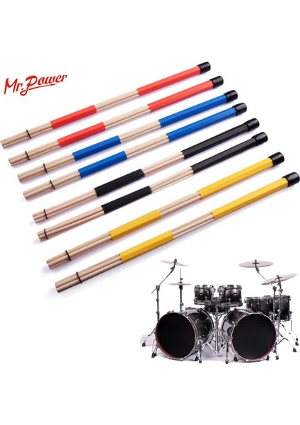 Kırmızı Stil 40CM Bambu Davul Fırçası Drumsticks Çubuklar Özelleştirilmiş Müzikal Rute Çubukları Fırçalar Renkli Thunder Çubuk Mavi Sarı Kırmızı Siyah 40Z (Yurt Dışından) fiyatları