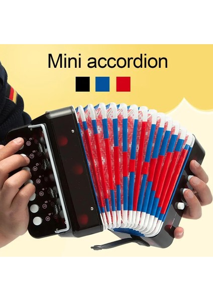 Mavi Stil 7 Tuşlar 3 Düğmeler Mini Akordeon Çocuk Eğitici Oyuncak Müzik Aleti Hediye (Yurt Dışından) fiyatları
