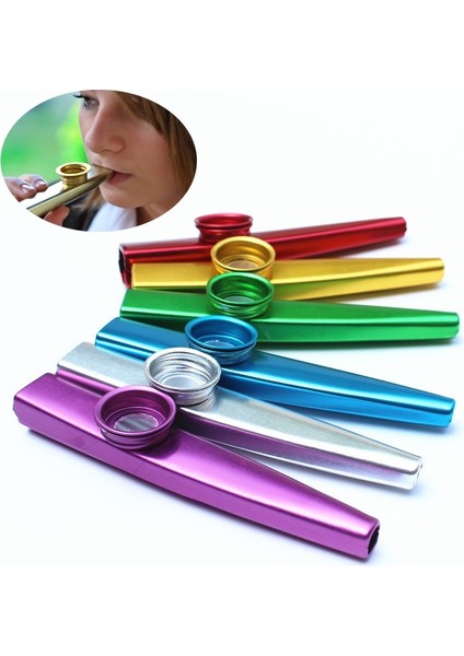Mor Tarzı 1 Adet Metal Kazoo Hafif Taşınabilir Acemi Flüt Enstrüman Müzik Severler Nefesli Çalgı Basit Tasarım Hafif (Yurt Dışından)
