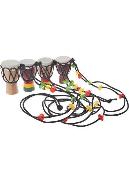 No.4 Tarzı Ahşap Klasik Jambe Davulcu Mini Djembe Perküsyon Afrika El Davul Bongo Hediye (Yurt Dışından)