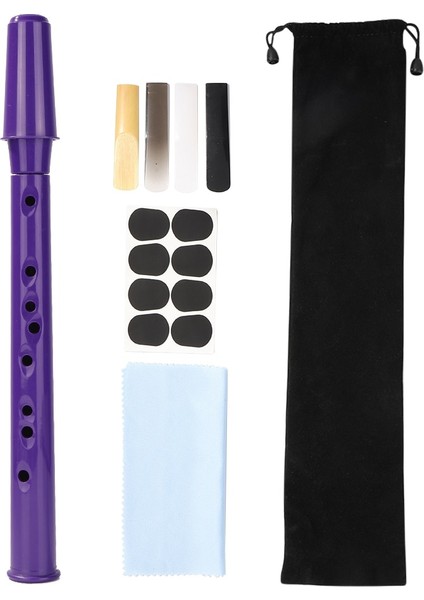 Mavi Stil Alto Ağızlık Ligatür Kamış Pedleri Parmak Çizelgeleri Çanta ile Tyro Nefesli Enstrüman Için 8 Delikli Mini Cep Saksafon Kiti (Yurt Dışından)