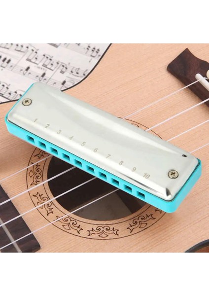 Mavi G Stili Blues Armonika 10-Delikli Ağız Organı Abfgebdb Anahtar Taşınabilir Rüzgar Enstrümanı Çok Parlak Suya Dayanıklı (Yurt Dışından) modelleri