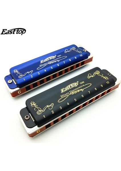 Mavi Bg Anahtar Stili Sıcak Satış Easttop Armonika T008K Diato Hole Armonica Blues Mondharmonica Gaita De Boca Ağız Ogan Müzik Aletleri (Yurt Dışından) fiyatları