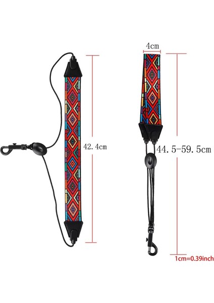 C Stili Saksofon Boyun Askısı Alto Bariton Soprano Sax N58B Için Yumuşak Yastıklı Gökkuşağı Örgülü Desen (Yurt Dışından) indirimleri