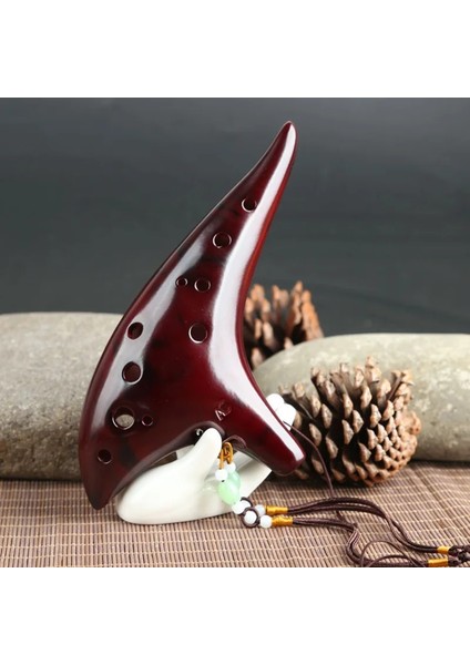 Kırmızı Stil 12 Delik Seramik Ocarina Flüt Alto C Efsane Füme Ocarina Denizaltı Tarzı Müzik Aleti Müzik Aşığı Acemi Enstrüman (Yurt Dışından) modelleri
