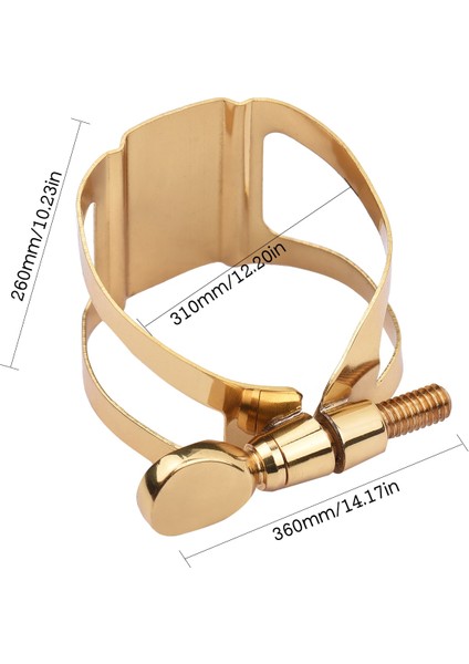 Tenor Stili Soprano Alto Tenor Saksafon Için Tek Vidalı Ayar Saksafon Ligatür Dayanıklı Metal Klipsli Bağlantı Elemanı (Yurt Dışından)