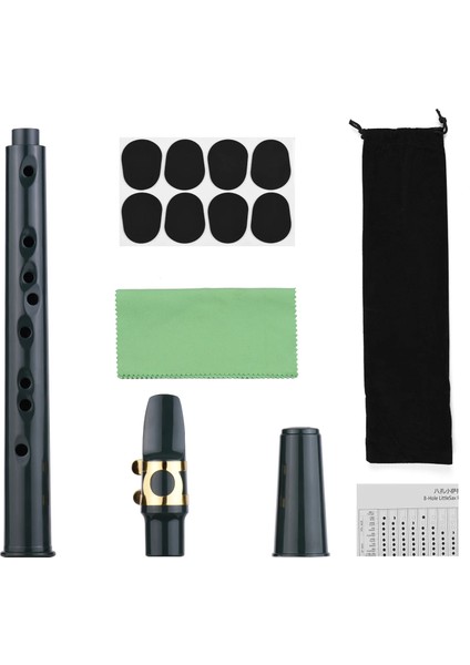 Mavi Stil 8 Delikli Mini Cep Saksafon Abs, Alto Ağızlık Ligatür Kamış Pedleri Parmak Tabloları Temizleme Bezi Taşıma Çantası (Yurt Dışından) indirimleri