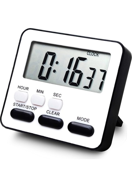 Mutfak Zamanlayıcı Geri Sayım Geri Sayımı, Çok Fonksiyonlu Çalar Saat, Masa Saati, Siyah (Yurt Dışından)