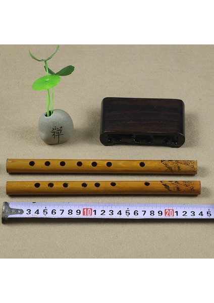 24CM Musical Instrument Flute Clarinet Bamboo Woodeese 6 Holes Student Traditional Color Vertical (Yurt Dışından)