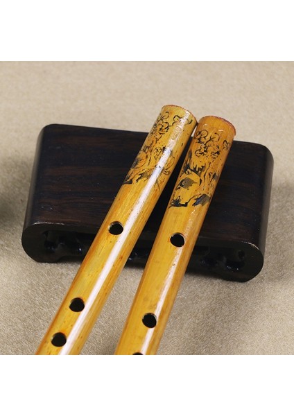 24CM Musical Instrument Flute Clarinet Bamboo Woodeese 6 Holes Student Traditional Color Vertical (Yurt Dışından) fırsatları