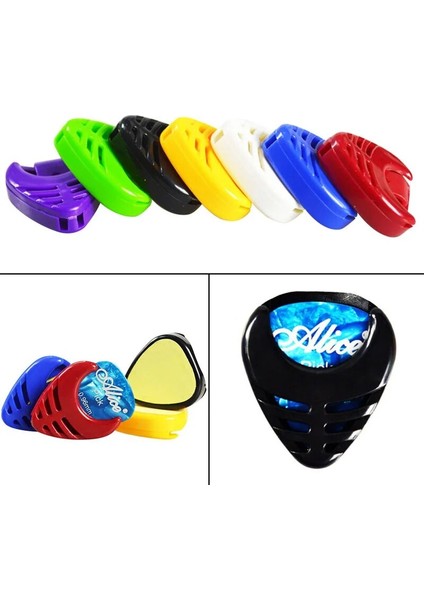 1 Adet Taşınabilir Plactic Gitar Pick Plectrum Tutucu Kılıf Kutusu Akustik Kalp Şekilli (Yurt Dışından)