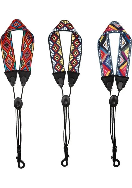 Siyah Stil Alto Bariton Için Gökkuşağı Örgülü Desen Yumuşak Yastıklı Saksafon Boyun Askısı (Yurt Dışından) modelleri