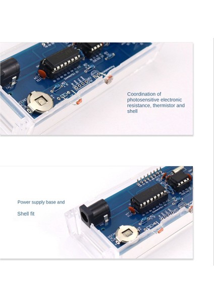 Dijital LED Elektronik Çalar Saat Dıy Kiti Lehimleme Dört LED Dijital Saat Yapımı Gevşek Parçalar (Yurt Dışından)