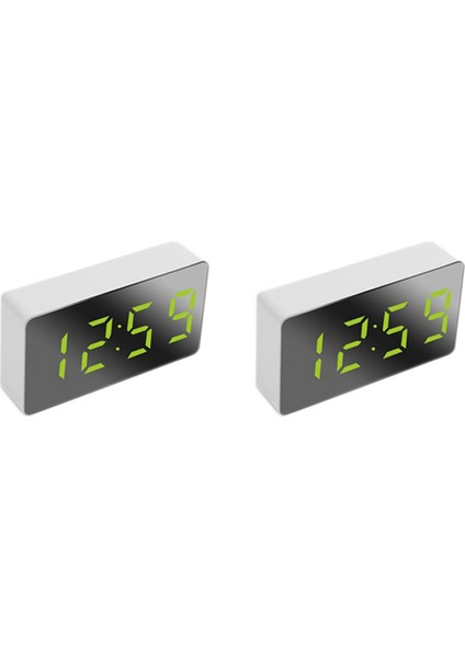 2x Mini Masa Çalar Saat Dijital Ayna LED Sıcaklık USB Başucu Masa Seyahat Saatleri Yatak Odası Oturma Ev Dekor Için (Yurt Dışından) fiyatları