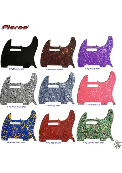 Mavi Inci Kabuk Stili Pleroo Gitar Parçaları - Abd Meksika Için Fd 8 Vida Delikleri Standart Tele Gitar Pickguard Çizik Plakasının Değiştirilmesi (Yurt Dışından) fiyatları