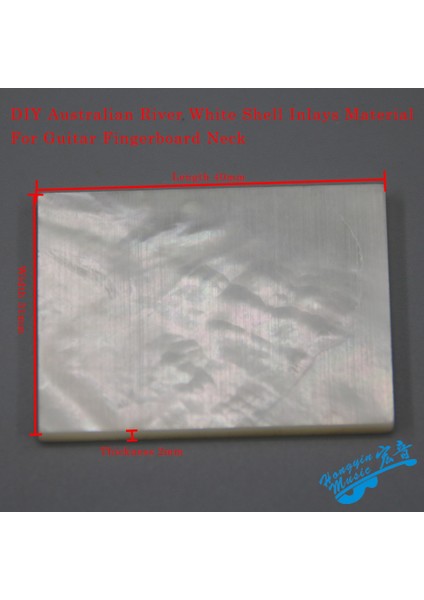 Gitar Klavye Boyun Için Dıy Kakma Malzemesi Avustralya Nehir Kabuğu Beyaz Kabuk Blok Gitar Parçaları ve Aksesuarları 40*31*2mm (Yurt Dışından)