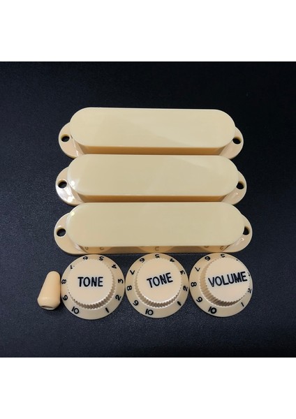 Kapak Sarı Stil Seti Gle Bobin Gitar Pikap Kapakları Plastik Ton Hacmi Hız Kontrol Düğmesi Anahtarı Ucu Fd St Elektro Gitar Için Kapalı (Yurt Dışından)