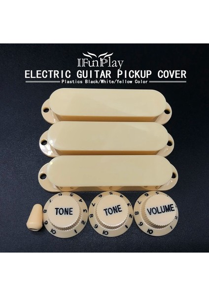 Kapak Sarı Stil Seti Gle Bobin Gitar Pikap Kapakları Plastik Ton Hacmi Hız Kontrol Düğmesi Anahtarı Ucu Fd St Elektro Gitar Için Kapalı (Yurt Dışından)