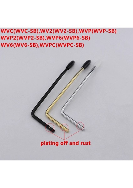 WVS50K Gd Stili Için 1 Adet Orijinal Orijinal Wilkinson Gitar Tremolo Sistemi Köprü Kolu Tremolo Bar mm (Yurt Dışından)