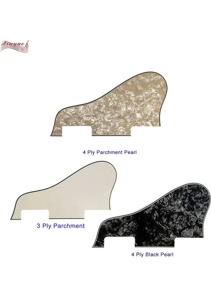 5 Katlı Siyah Stil Pleroo Özel Gitar Pickgaurd Için Delik Yok Eort Jazz Archtop Gitar Pickguard Kazıma Plakası (Yurt Dışından)