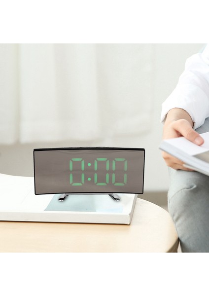 3x Dijital Çalar Saat, Çocuk Yatak Odası Için 7 Inç Kavisli Kısılabilir LED Ekran Dijital Saat, Büyük Sayı Saat, USB Bağlantı Noktası (Yurt Dışından)