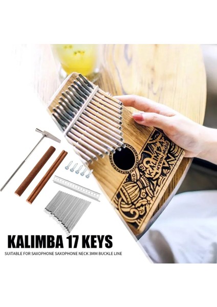 No.2 Tarzı 17 Tuşlar Kalimba Dıy Set Dayanıklı Başparmak Piyano Çelik Maun Gövde Müzik Aletleri Piyano Enstrüman Parçası Калимба (Yurt Dışından)