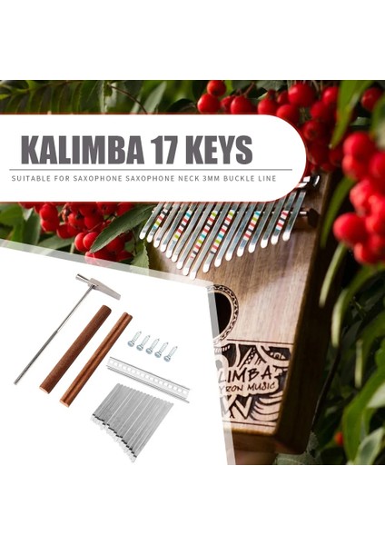 No.2 Tarzı 17 Tuşlar Kalimba Dıy Set Dayanıklı Başparmak Piyano Çelik Maun Gövde Müzik Aletleri Piyano Enstrüman Parçası Калимба (Yurt Dışından)