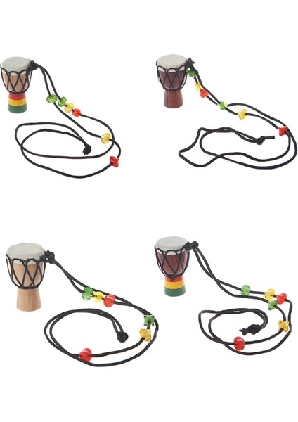 No.2 Tarzı Ahşap Klasik Jambe Davulcu Mini Djembe Perküsyon Afrika El Davul Bongo Hediye (Yurt Dışından)