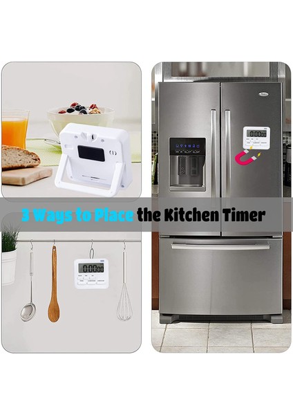 Mutfak Zamanlayıcısı, Saatli Yumurta Zamanlayıcısı, Yemek Pişirme, Pişirme, Spor, Öğrenme Vb. Için LCD Yüksek Alarmlı Dijital Zamanlayıcı Kronometre (Yurt Dışından)