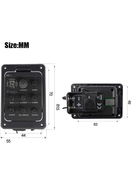 4band Gitar Manyetikleri Çift Modlu Preamp Eq Tuner Piezo Pickup Mikrofonlu Ekolayzır Sistemi Beat Board Akustik Gitar Manyetikleri (Yurt Dışından)